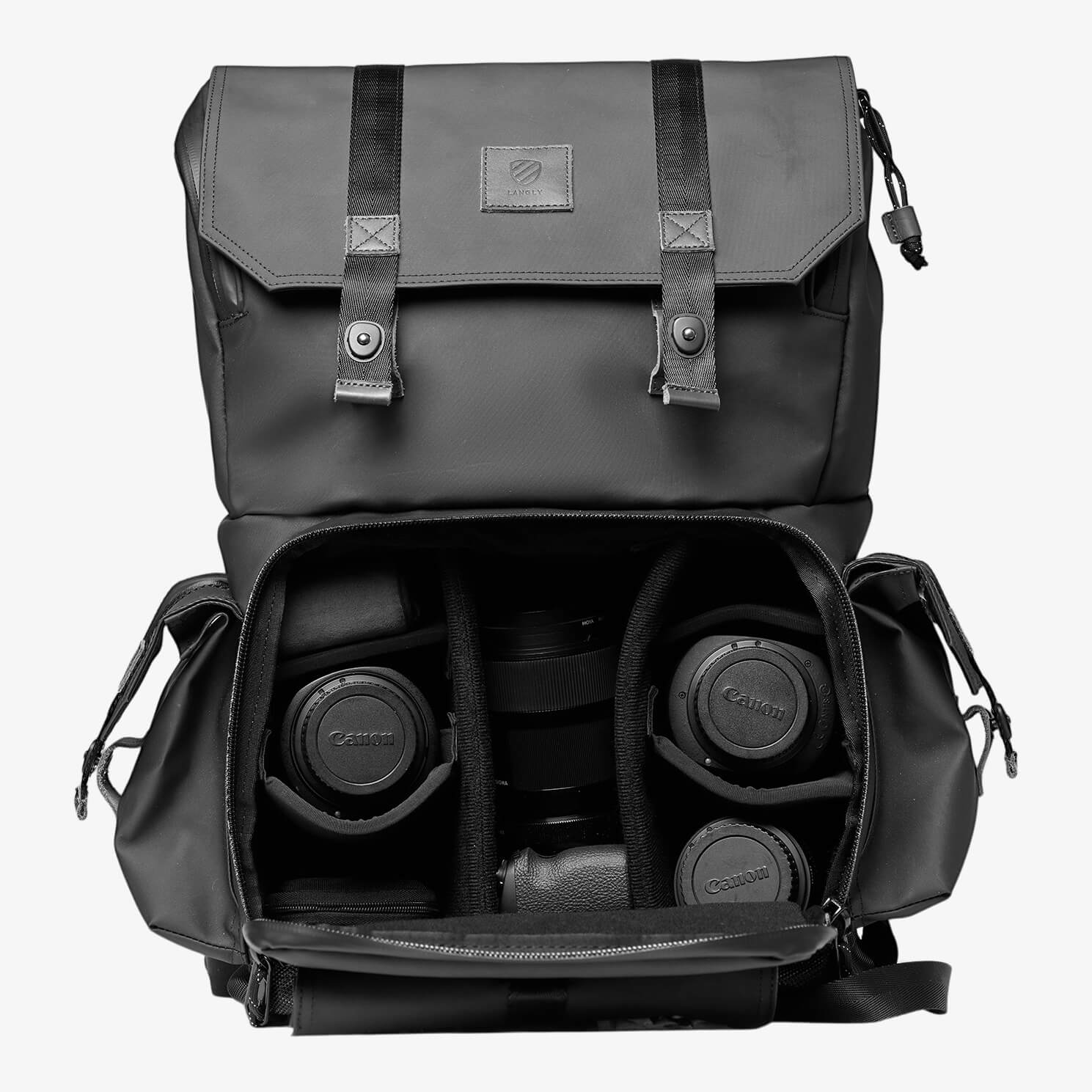 Langly Alpha Globetrotter Camera Backpack (Black)